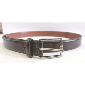 Brooks Brothers Dress Belt Dark Brown Italian Leather Sz 38 Made in ITALY W1L12